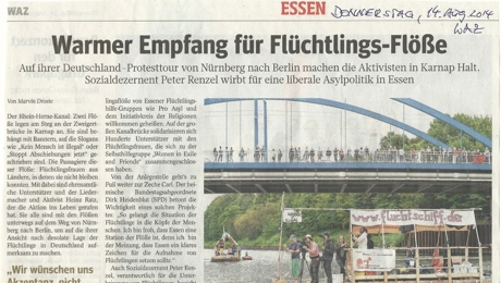 Flüchtlings-Flöße machen auf tödliche Gefahren aufmerksam